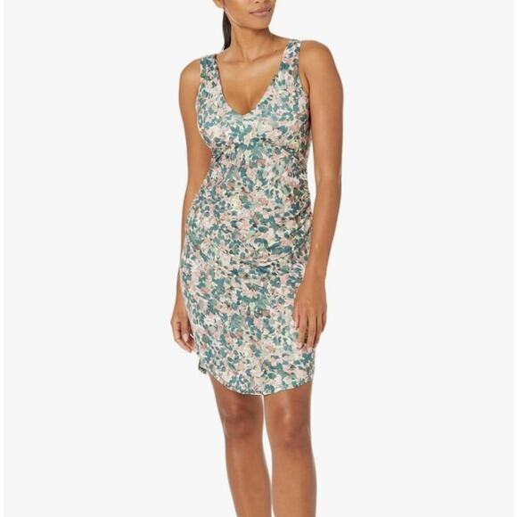 Prana S Dress Pearl Isa Stretch V Neck Shelf Bra Sleeveless Knee Length Stretch - Picture 1 of 10